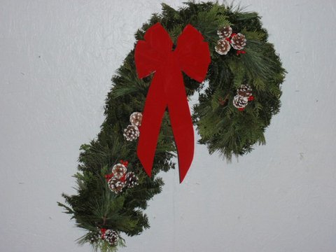 Candy Cane Wreath